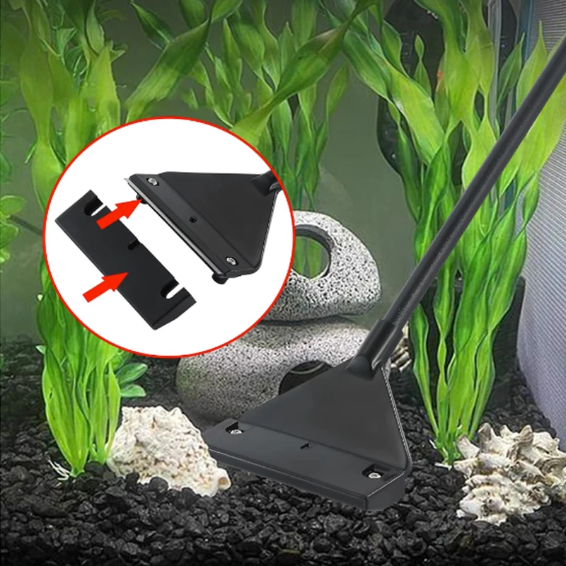 Aquarium Algae Remover Aluminum Alloy Stainless Steel Scraper Blade Fish Tank Glass Water Plant Grass Cleaning Tools Accessories