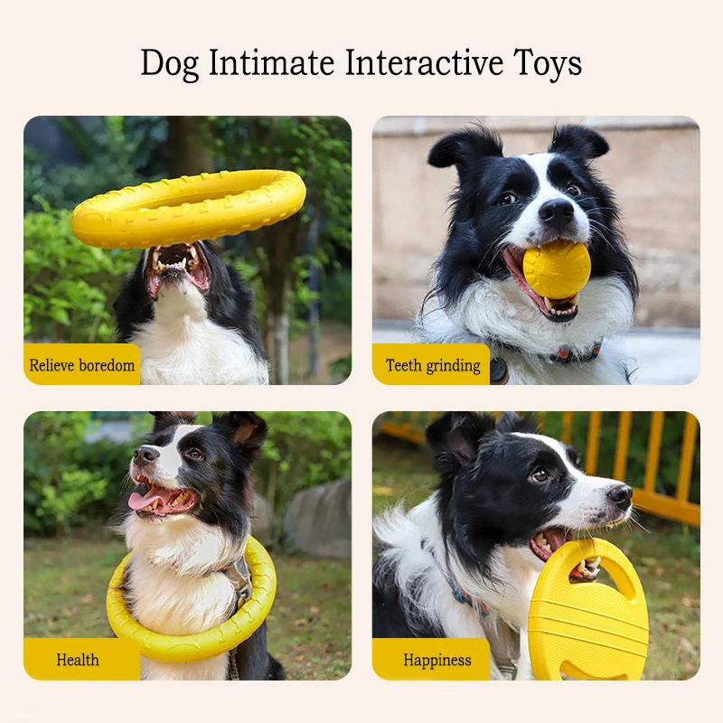 EVA Durable Dog Toys 4 Pack Flying Disc + Ball + Tug Rope for Puppy&Adult Dogs Chew-Proof Teeth Cleaning Set(2024 Best Seller)