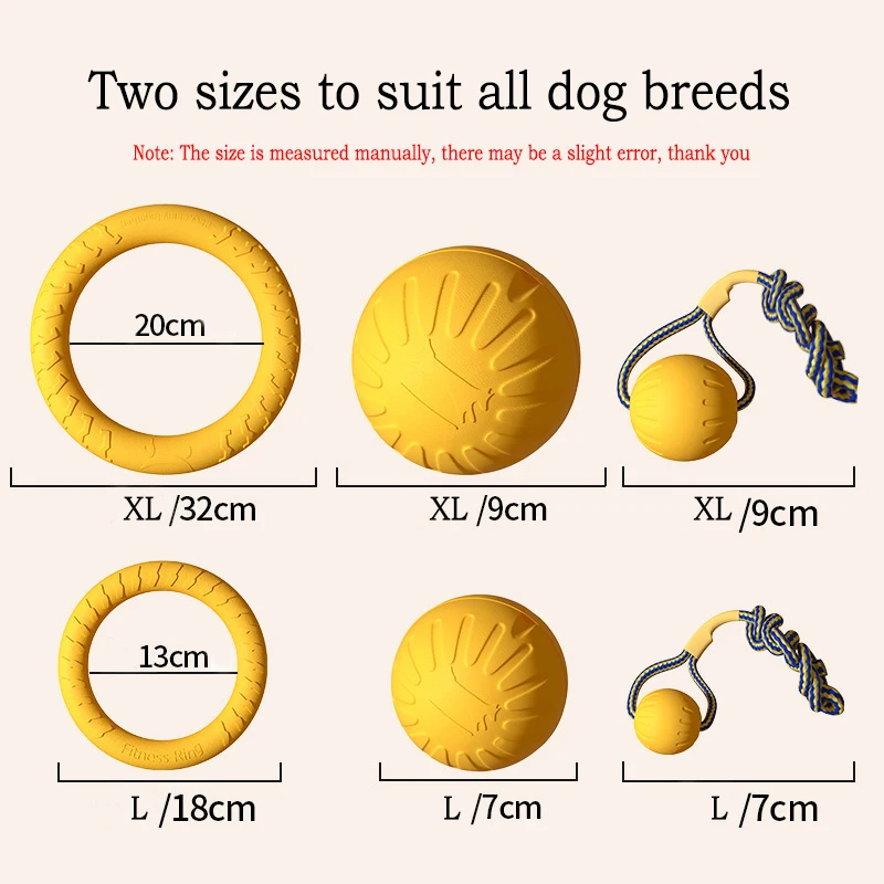 EVA Durable Dog Toys 4 Pack Flying Disc + Ball + Tug Rope for Puppy&Adult Dogs Chew-Proof Teeth Cleaning Set(2024 Best Seller)