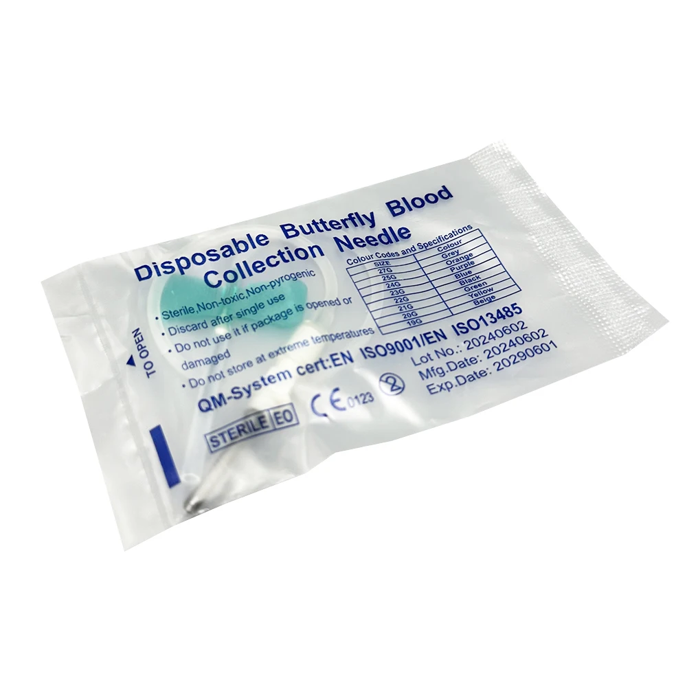50PCS/lot Disposable Butterfly Blood Collection Needle Double Wing Type Blood Collection Needle Pet Care Room Cat Dogs Animal