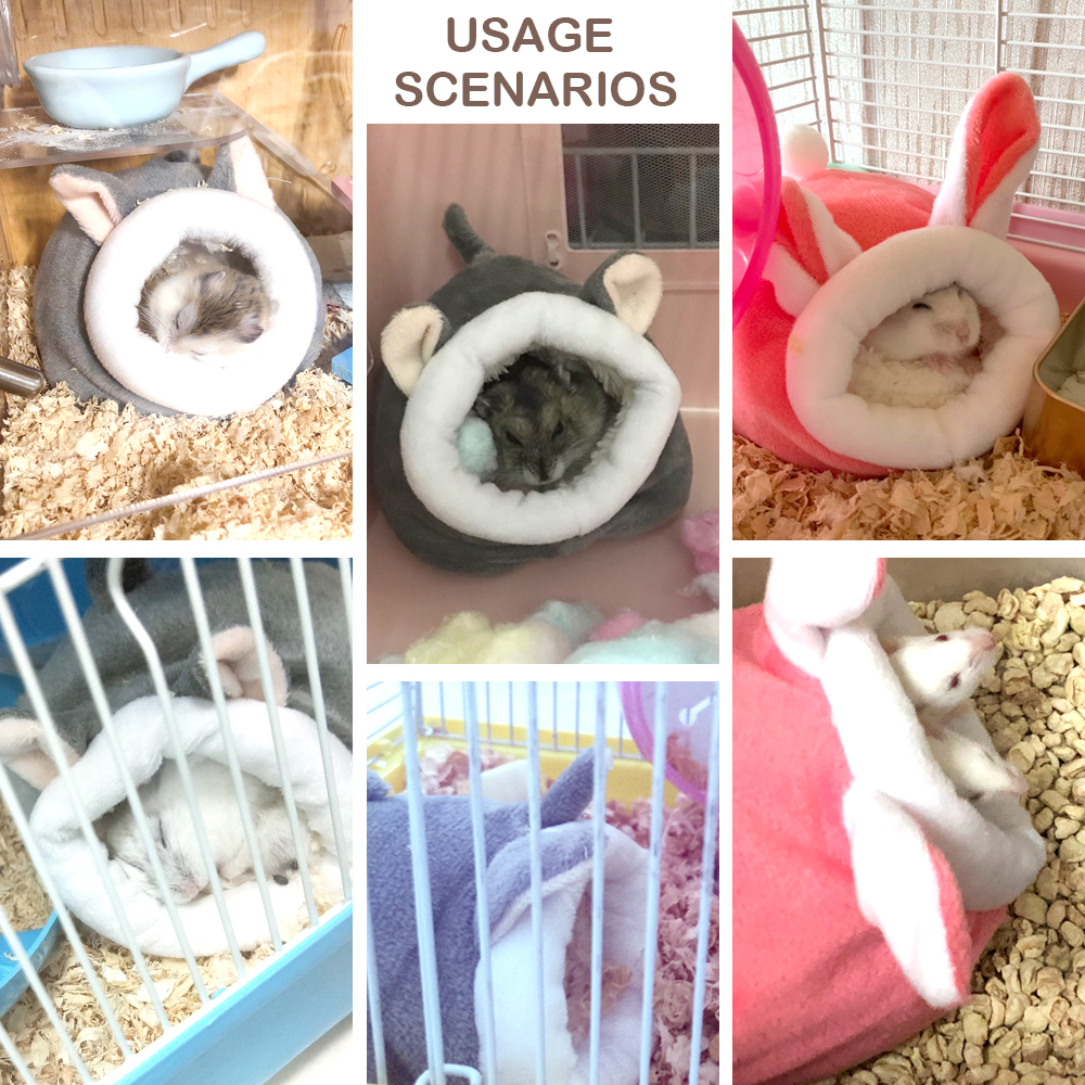 Hamster House Guinea Pig Hamster Cotton House Pet Bed House Small Animal Nest Winter Warm For Rodent/Guinea Pig/Rat/Hedgehog