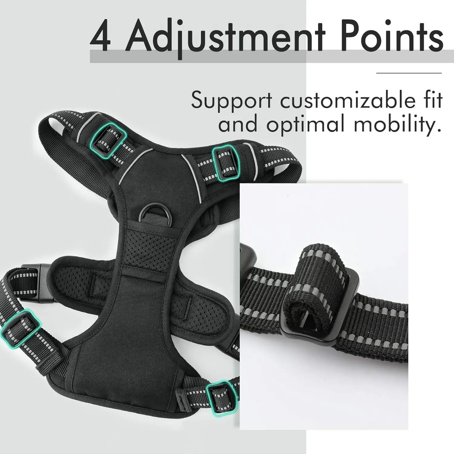 No Pull Dog Harness Large Dog Harnesses Heavy Duty Reflective Easy Control Handle for Large Dog Walking Medium Dogs Pet Supplies