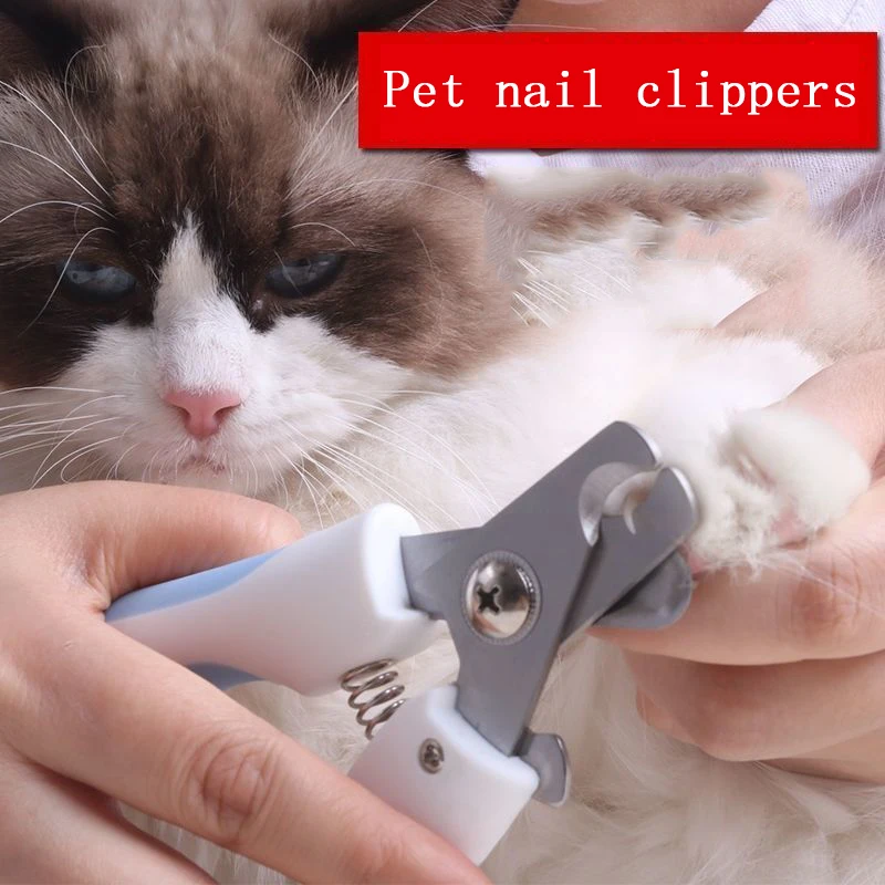 Pet Nail Clippers Pet Dog Cat Grooming Nail Scissors Stainless Steel Straight Handle Clippers Pet Supplies