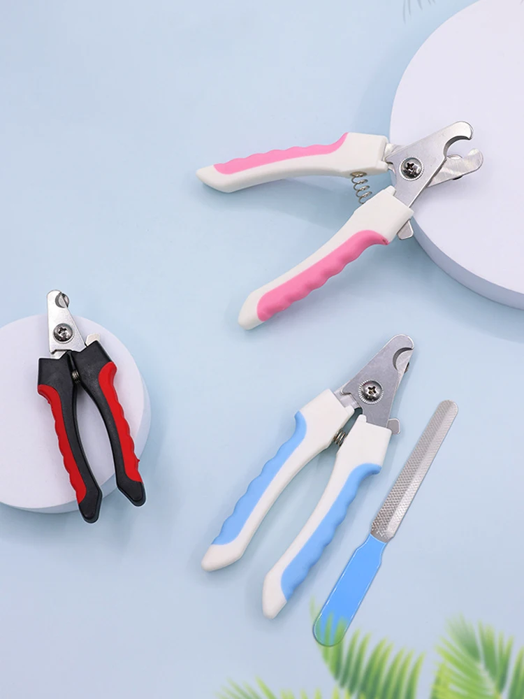 Pet Nail Clippers Pet Dog Cat Grooming Nail Scissors Stainless Steel Straight Handle Clippers Pet Supplies