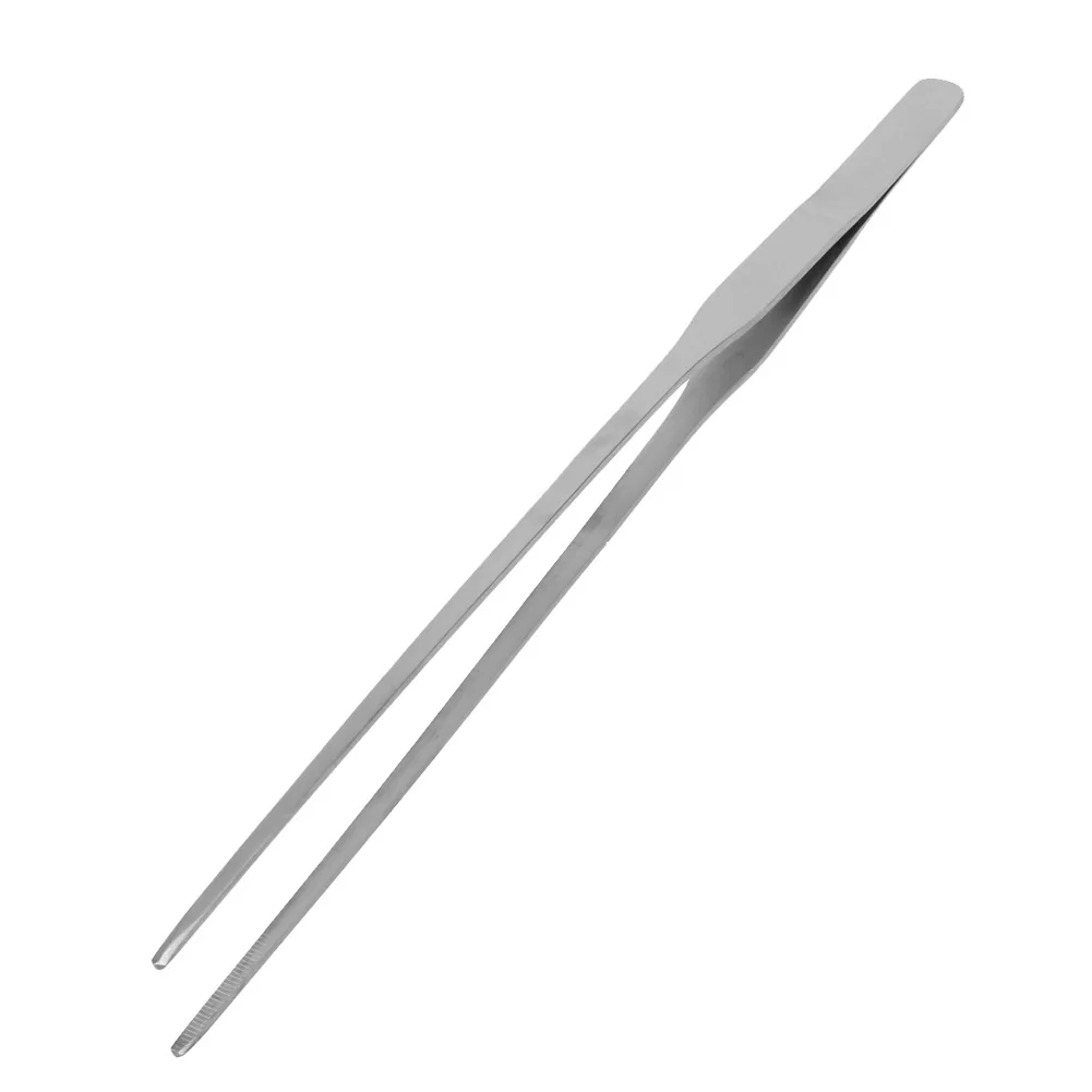 Stainless Steel Aquarium Tweezers Pliers Fish Tank Plant Aquascape Tools Straight Curved Forceps Clip Aquatic Feeding Tongs 27cm
