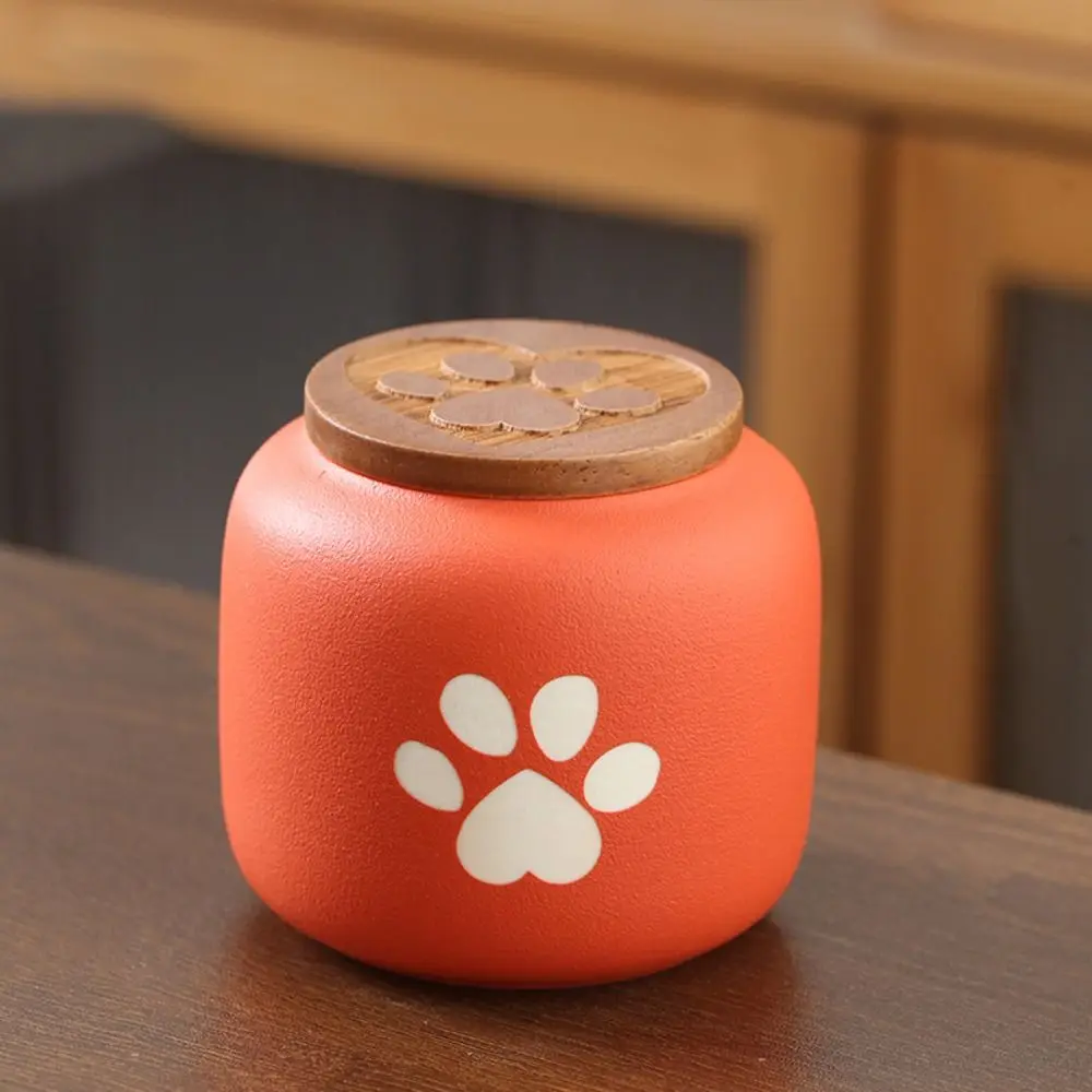 Ceramic Pet Ashes Storage Box Cute 180/500ml Dog Cat Cremation Urns Moisture Proof Dustproof Funeral Urn for Pets For Pet Ashes
