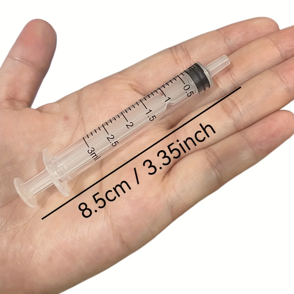 20/50PCS 3ml Syringe Without Caps, Liquid Injector, For Scientific Laboratory, Measurement, Small Animal Feeding