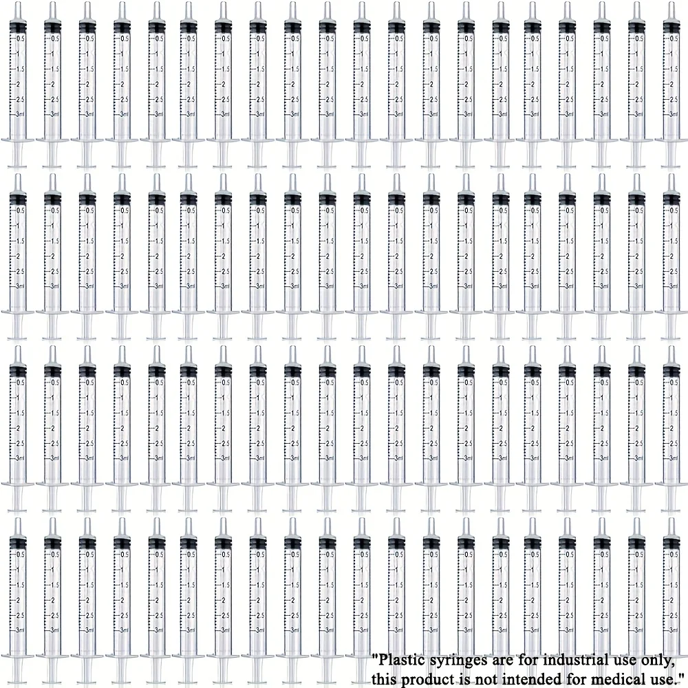 20/50PCS 3ml Syringe Without Caps, Liquid Injector, For Scientific Laboratory, Measurement, Small Animal Feeding