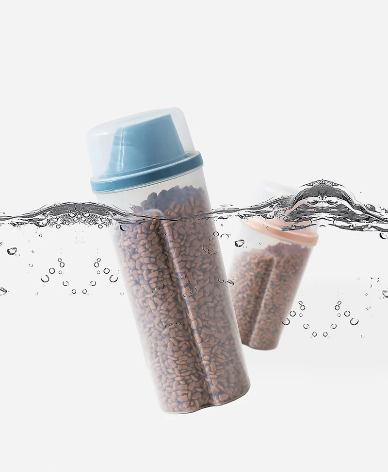 1000ml/1500ml Dog Food Storage Container Transparent Pet Food Sealed Jar with Scale Pet Food Storage Dispenser Dog Accessories