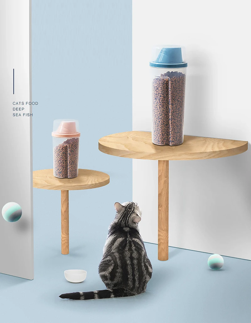 1000ml/1500ml Dog Food Storage Container Transparent Pet Food Sealed Jar with Scale Pet Food Storage Dispenser Dog Accessories