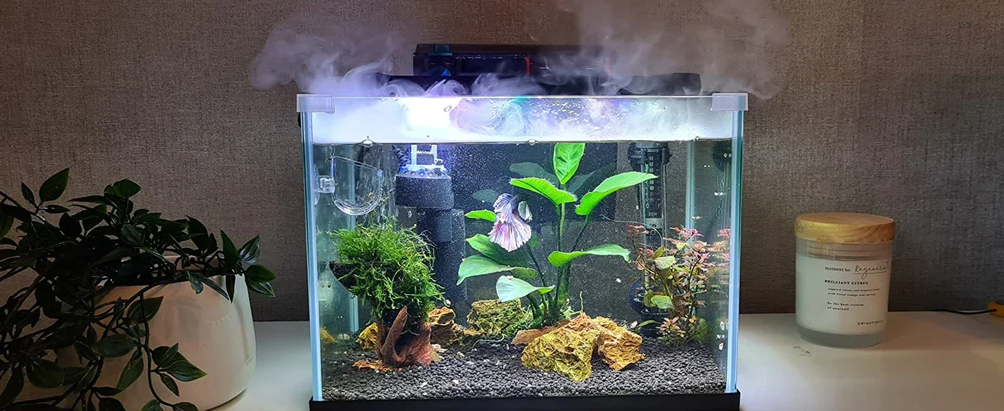 Ultrasonic Atomizer Mist Maker Mister Fogger Water Fountain Pond Aquarium Fish Tank Fog Machine Humidifier with Splash Guard