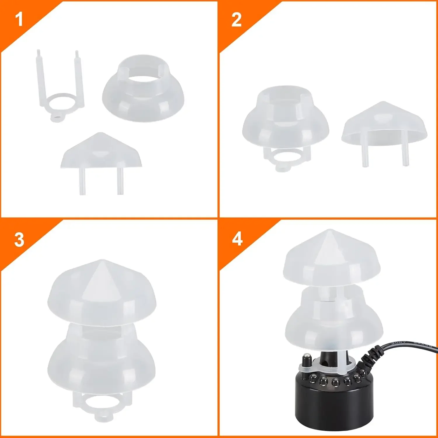 Ultrasonic Atomizer Mist Maker Mister Fogger Water Fountain Pond Aquarium Fish Tank Fog Machine Humidifier with Splash Guard