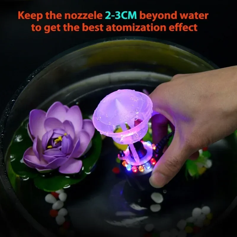 Ultrasonic Atomizer Mist Maker Mister Fogger Water Fountain Pond Aquarium Fish Tank Fog Machine Humidifier with Splash Guard