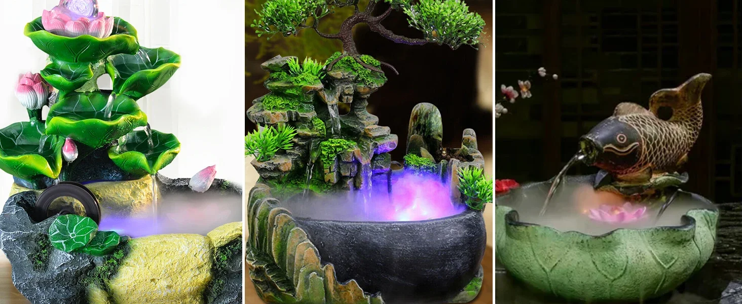 Ultrasonic Atomizer Mist Maker Mister Fogger Water Fountain Pond Aquarium Fish Tank Fog Machine Humidifier with Splash Guard