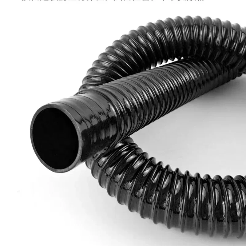 Black Flexible Corrugated Aquarium Hose Durable Fish Tank Inlet Outlet Joint Hose Water Pump Supplies Pipe Easy Install 50/100cm