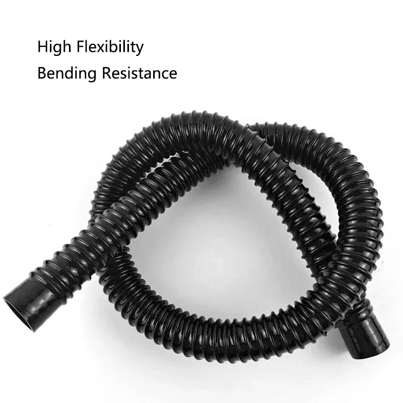 Black Flexible Corrugated Aquarium Hose Durable Fish Tank Inlet Outlet Joint Hose Water Pump Supplies Pipe Easy Install 50/100cm