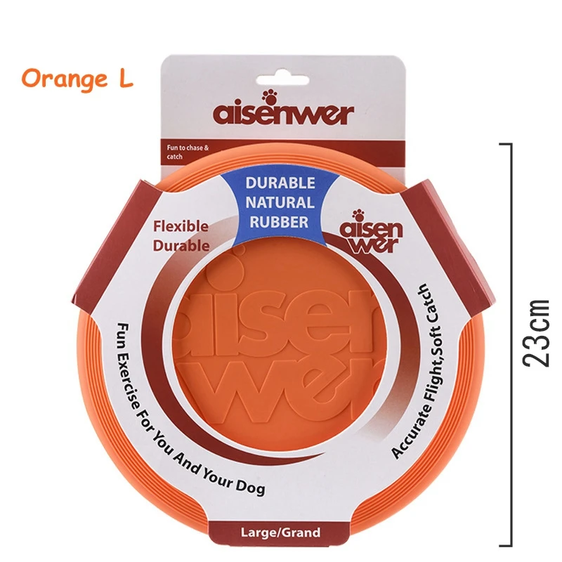 Dog Flying Disc Silicone Game Flying Discs Non-Slip Soft Anti-Chew Dog Toy Puppy Training Interactive Dog Supplies 15/19/23cm