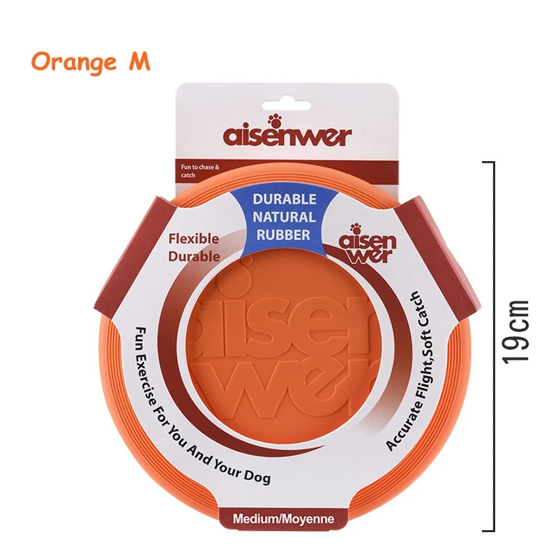 Dog Flying Disc Silicone Game Flying Discs Non-Slip Soft Anti-Chew Dog Toy Puppy Training Interactive Dog Supplies 15/19/23cm