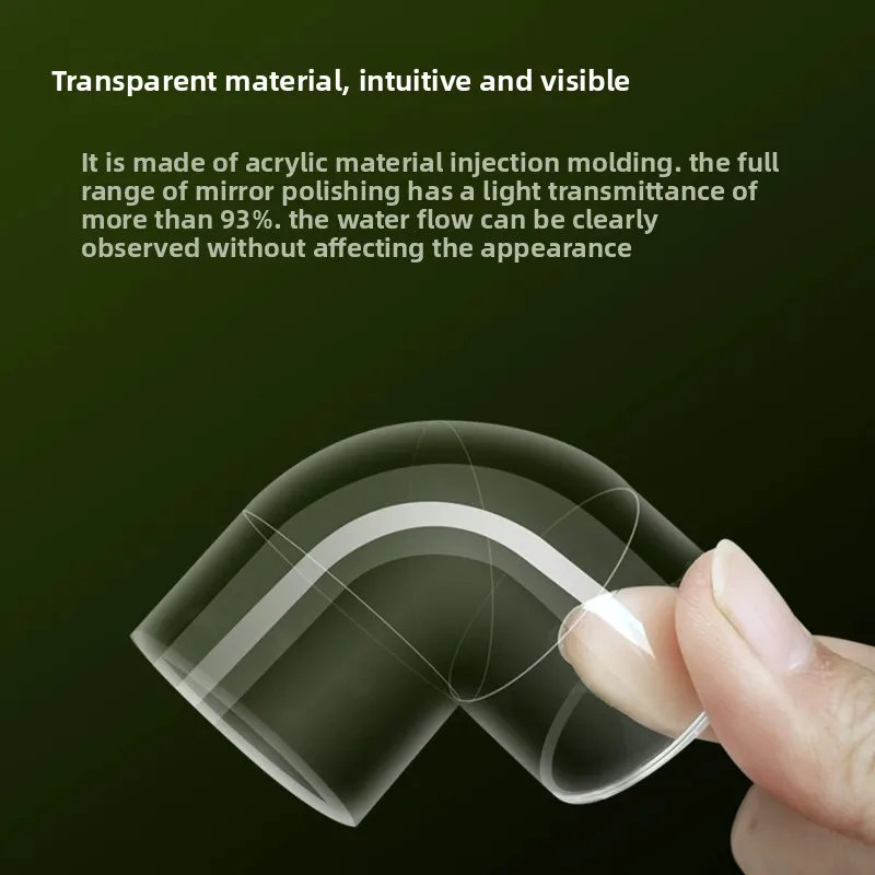 Transparent Fish Tank Water Pipe Acrylic Tube Fittings Elbow Joint Duck Bill Water Outlet Aquarium Accessries Rain Shower Outlet