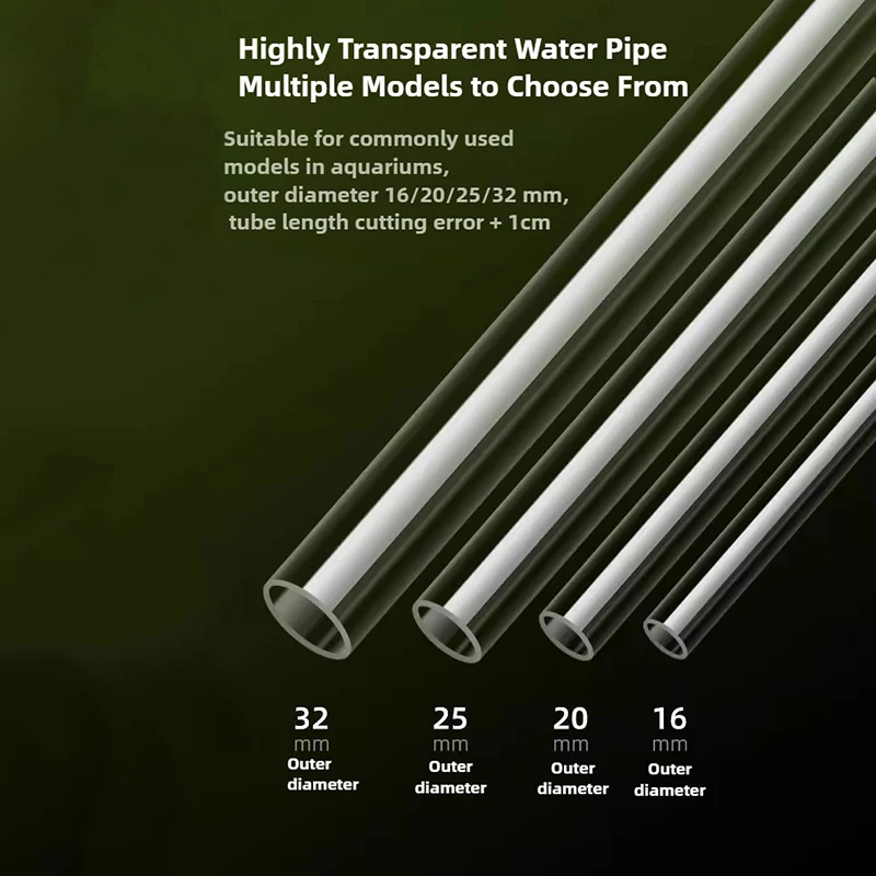 Transparent Fish Tank Water Pipe Acrylic Tube Fittings Elbow Joint Duck Bill Water Outlet Aquarium Accessries Rain Shower Outlet