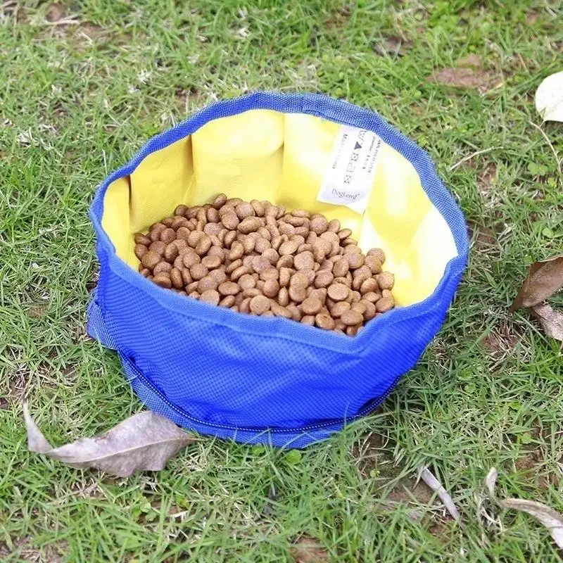 Big Volume Dog Drinking Container Foldable Dog Water Bowl Food Storage Bag Outdoor Hiking Travel Folding Pet Bowl 1100ML