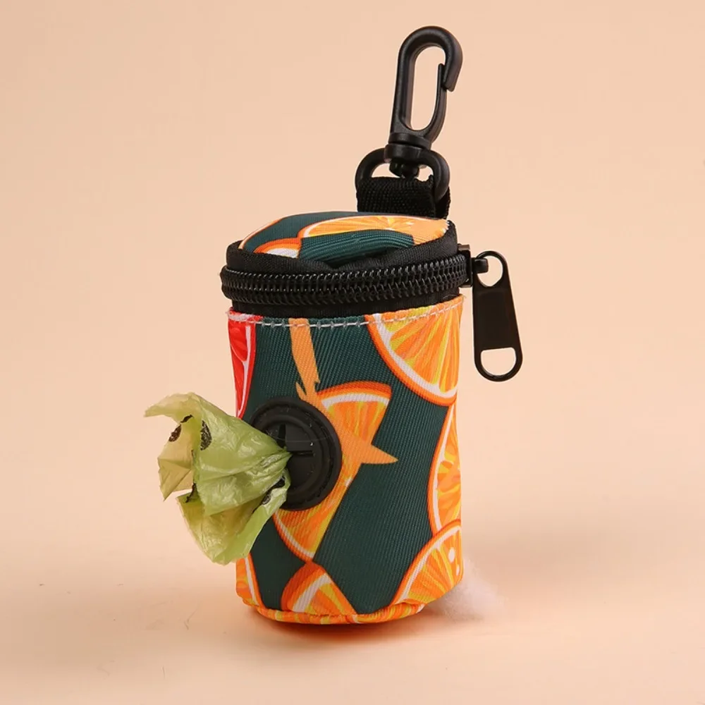 Hangable Dog Poop Bag Dispenser Zipper Dogs Walking Accessory Waste Bag Holder Portable Cute Garbage Bags Organizer Pet Supplies