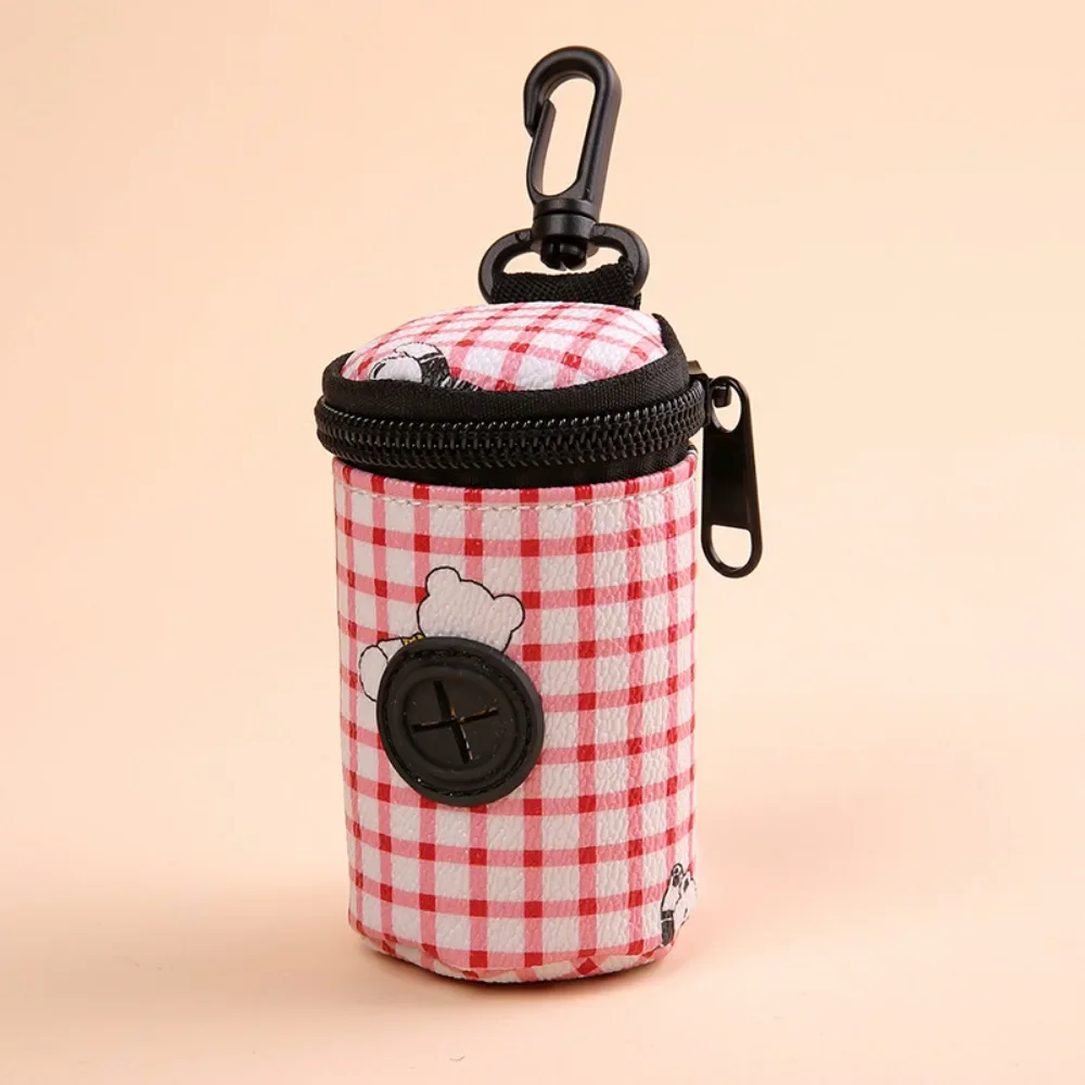 Hangable Dog Poop Bag Dispenser Zipper Dogs Walking Accessory Waste Bag Holder Portable Cute Garbage Bags Organizer Pet Supplies