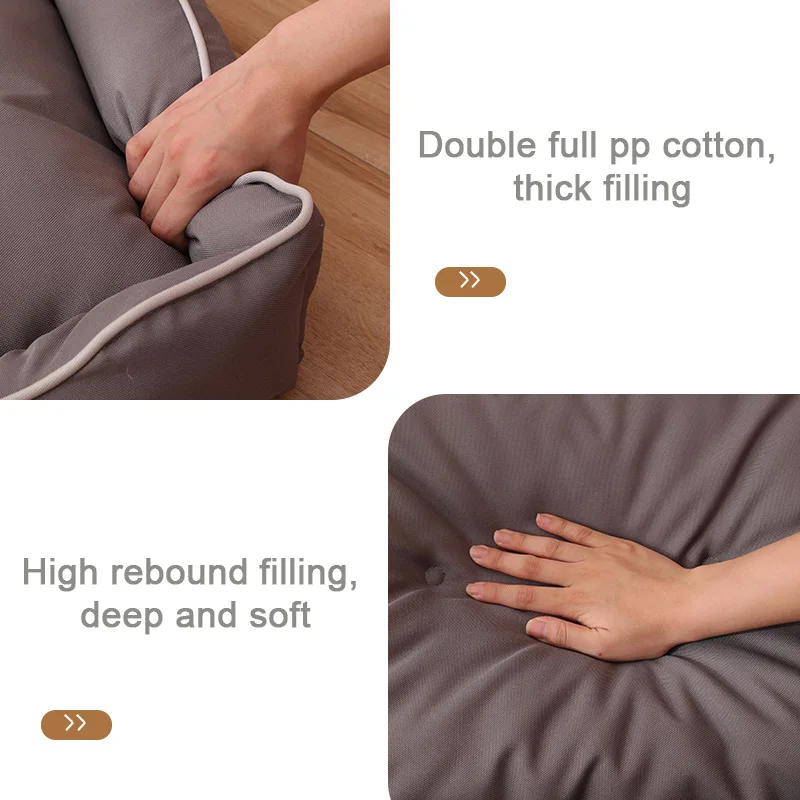 Winter Dog Bed-Dog Sofa Beds for Dogs,Foam Pet Couch Bed with Washable Removable Cover,Waterproof Lining and Non-Slip Bottom