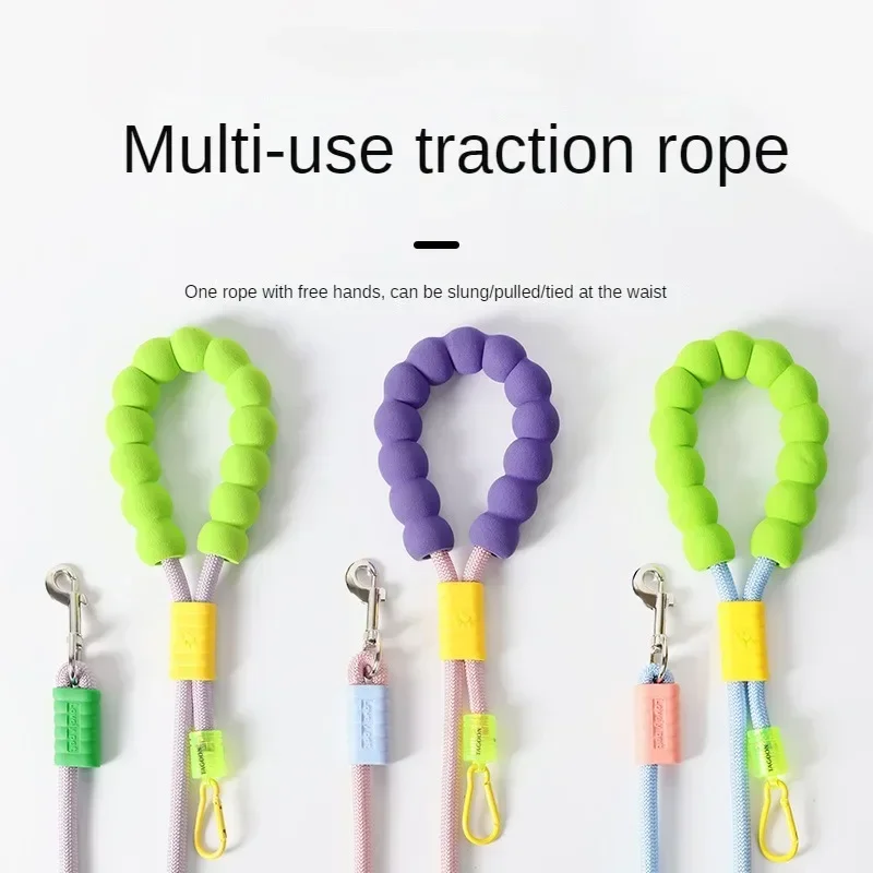 Cross Body Wearable Dog Leash Cloud Foam Cotton Handle P Leash For Dog Walking Outdoors