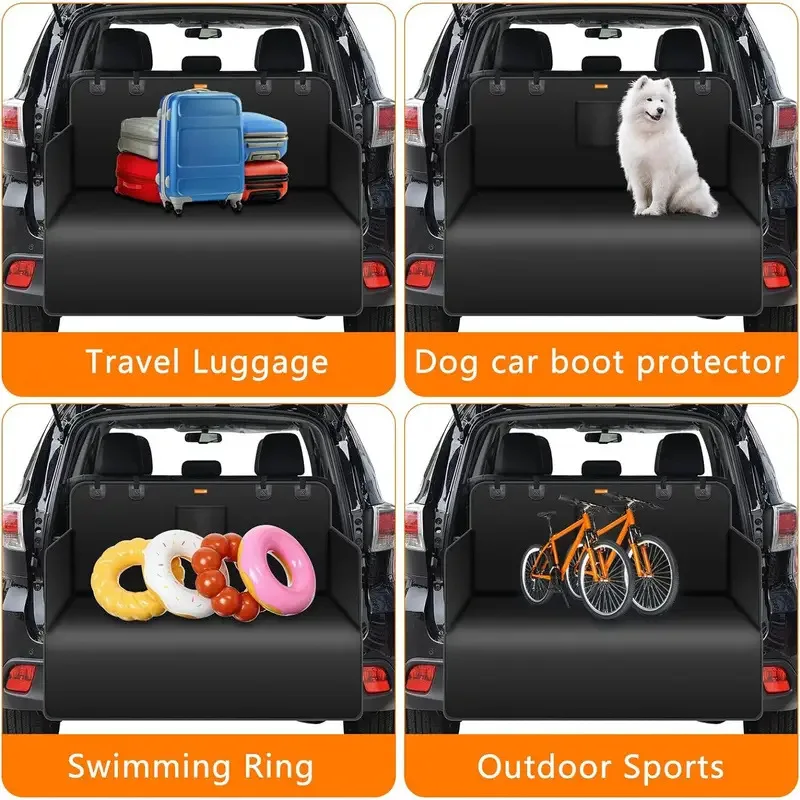 Waterproof Dog Car Seat Cover Trunk Case Dog Car Transporter Travel Mat Pad Dog Carriers Hammock For Small Medium Large Dogs