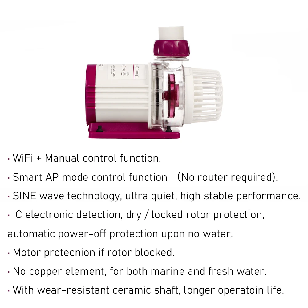 Jebao Jecod MDP Series WiFi App Control Smart DC Aquarium Fish Tank Circulation Return Pump with LCD Display Controller