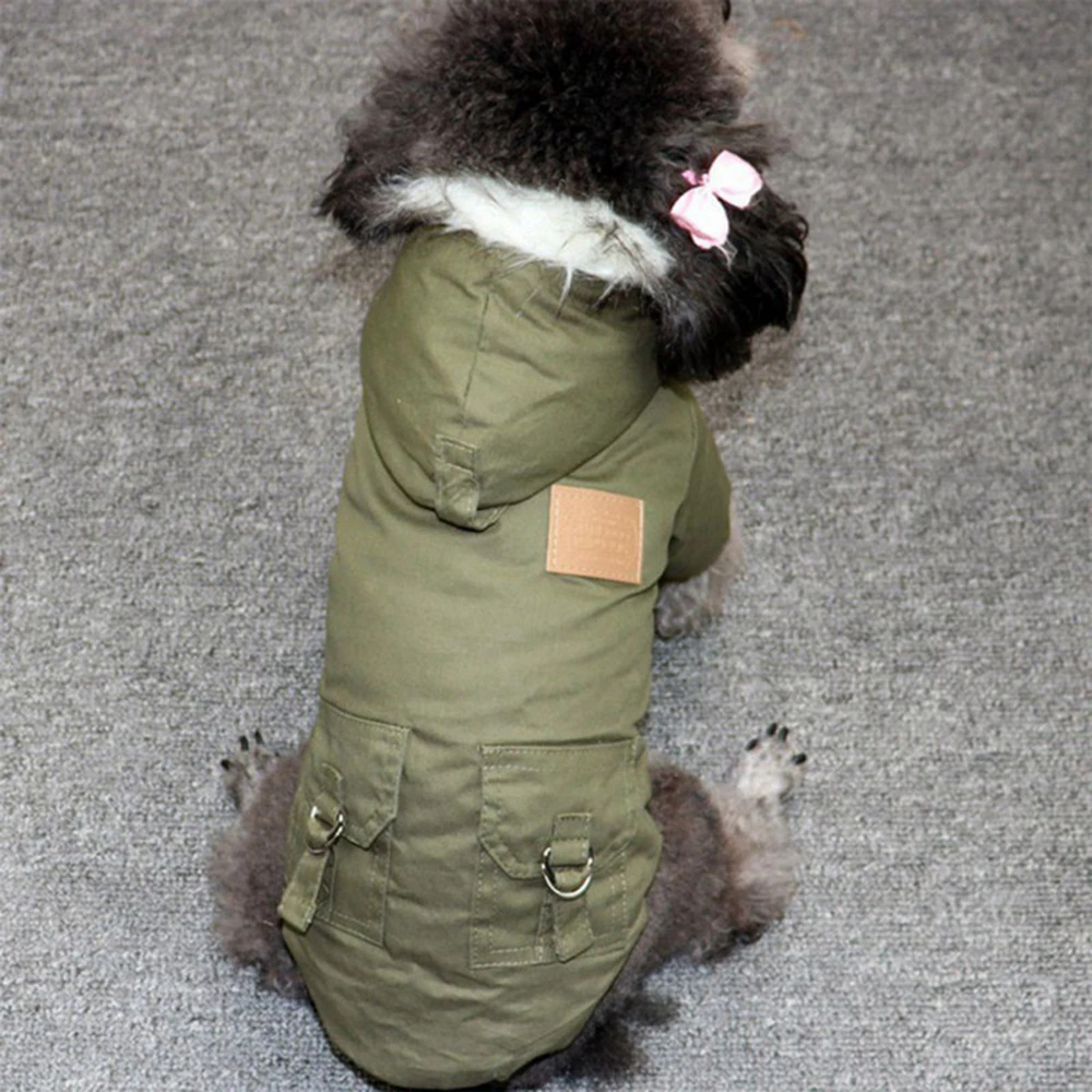 Winter Puppy Pet Dog Coat for Small Medium Dogs Thicken Warm Chihuahua Yorkies Hoodie Pets Jacket Clothing