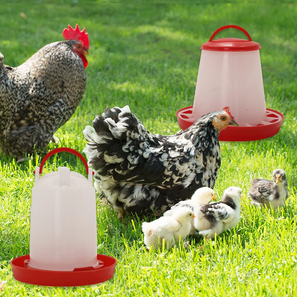 3kg+3L Chicken Feeder And Waterer Water Food Dispenser Automatic Chicken Birds Chick Waterer Feeding Bucket Container Supply