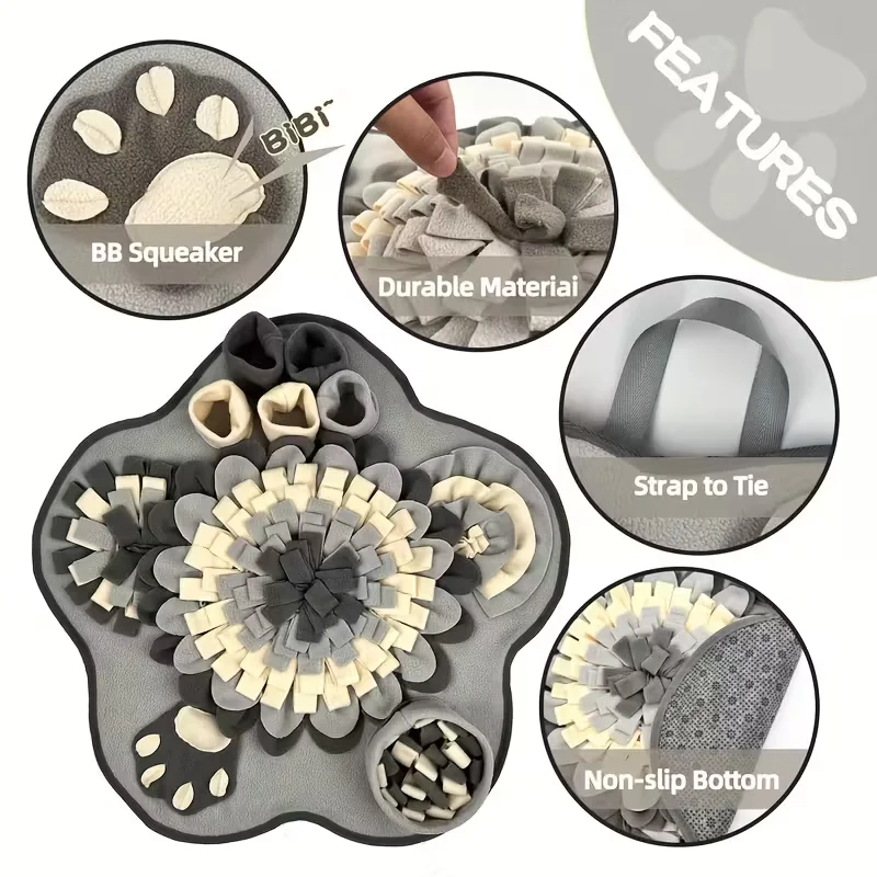 [Interactive Snuffle Mat] Durable Polyester KM-P Interactive Snuffle Mat for Dogs - Slow Feeder & Foraging Skill Toy
