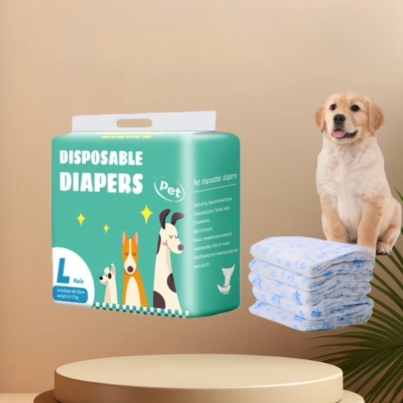 10Pcs/12Pcs Dog Diapers Males Females Disposable Nappies Pants Physiological Underwear Adjustable Leakproof Safety Pants