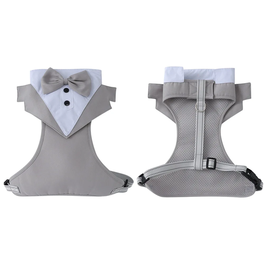 Dog Tuxedo for Wedding Outfit, Dog Suit and Tie Costumes for Birthday, Cosplay, Christmas Party, Pet Formal Wear with Bowtie