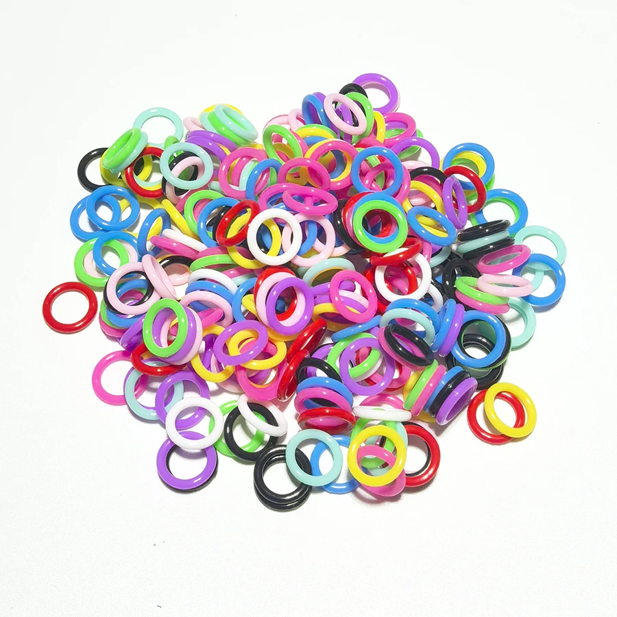 100pcs Pigeon Foot Rubber Ring Colorful Elastic Identification Rings For Carrier Pigeon Racing Pigeons Bird Appliances 8mm