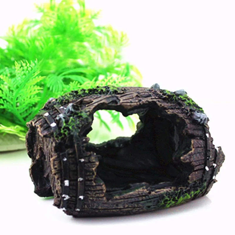 Resin Aquarium Ornaments Decorations Artificial Barrel Cave Landscaping Accessories For Fish Tank Aquarium Decoration Background