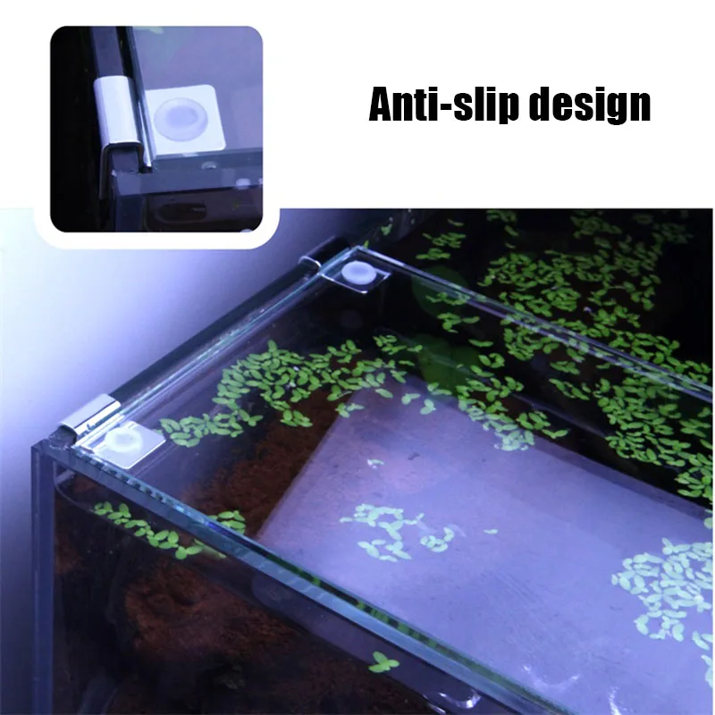 4Pcs Stainless Steel Aquarium Fish Tank Glass Cover Support Non-Slip Holders Aquarium Accessories Universal Lid Clips 5-19mm