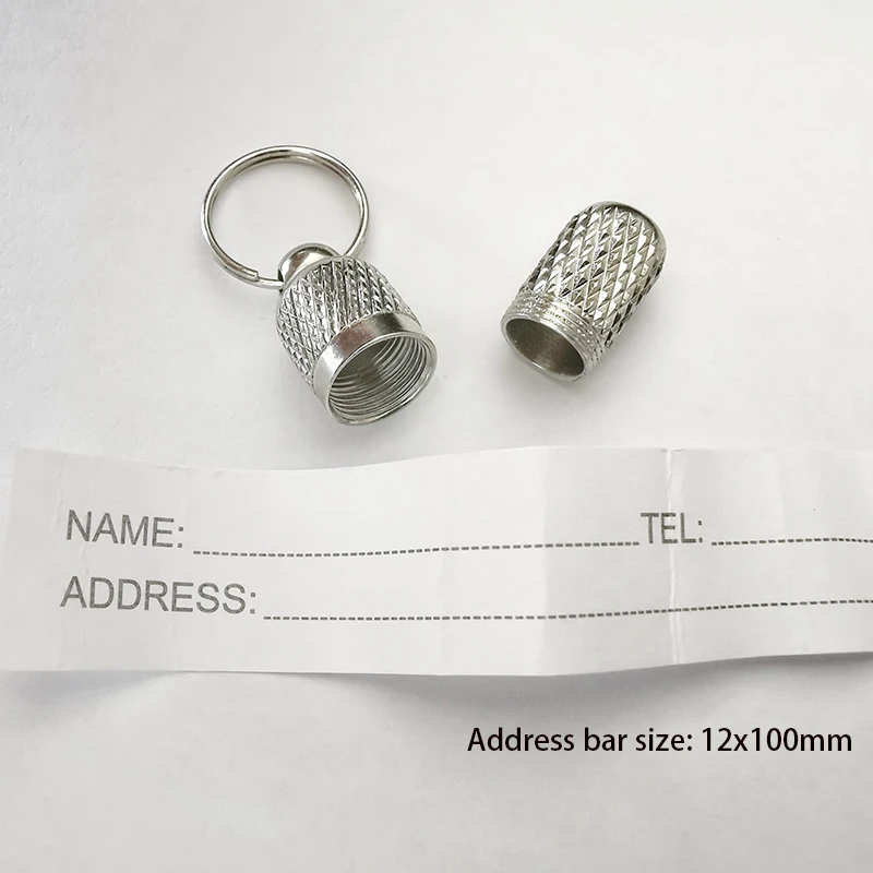 Dog Cat Storage Tube Anti Lost Address Label Pet Name Address ID Tags Mini Metal Collar Tube Necklace Pendants Pitbull Collars