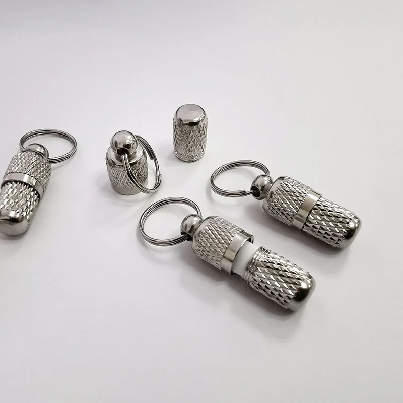 Dog Cat Storage Tube Anti Lost Address Label Pet Name Address ID Tags Mini Metal Collar Tube Necklace Pendants Pitbull Collars