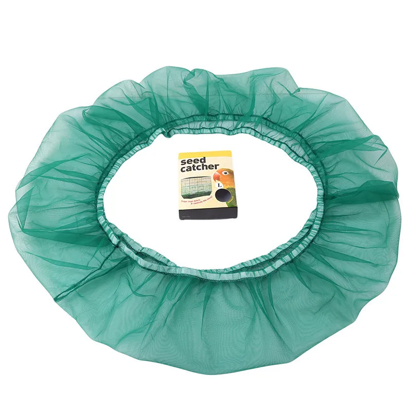 Receptor Seed Guard Nylon Mesh Bird Parrot Cover Soft Easy Cleaning Nylon Airy Fabric Mesh Bird Cage Cover Seed Catcher Guard