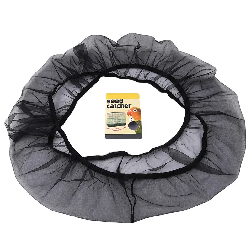 Receptor Seed Guard Nylon Mesh Bird Parrot Cover Soft Easy Cleaning Nylon Airy Fabric Mesh Bird Cage Cover Seed Catcher Guard