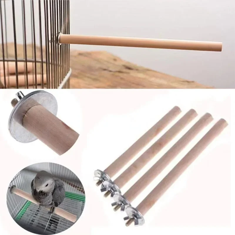 Natural Wood Pet Parrot Raw Wood Fork Tree Branch Stand Rack Squirrel Bird Hamster Branch Perches Chew Bite Toys Stick