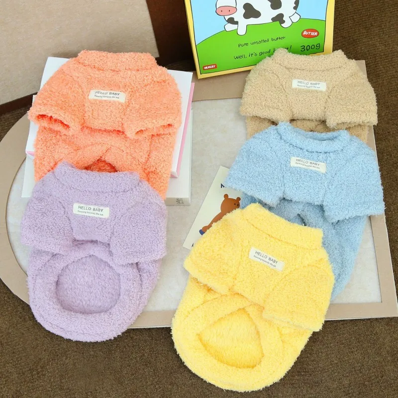 Winter Warm Dog Sweater for Small Dogs Plush Dog Clothes Soft Puppy Coat Jacket Chihuahua Teddy Bicon Puppy Clothes Dog Supplies