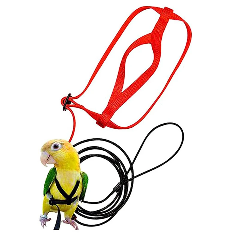 Parrot Bird Harness Leash Outdoor Activities Flying Traction Straps Band Flying Rope For Small Parakeets Cockatiels Bird NEW