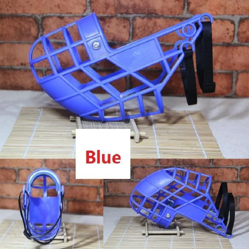Adjustable Dog Muzzle Plastic Mask Anti-Barking Bite Mouth Cover for Small/Medium/Large Greyhound-Random Colors