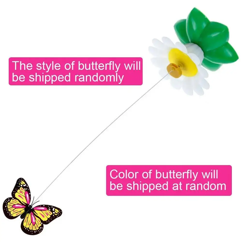 1PCS Electric Butterfly Cat Toy Shake Rotating Flying Automatic Humming Bird Intelligence Training Funny Pet Toys Random Color