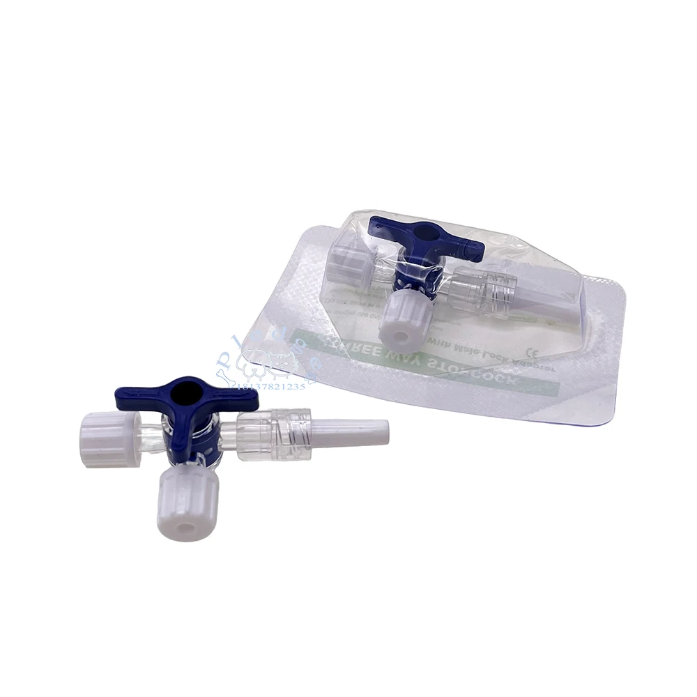 10pcs/30pcs/50pcs/100 Pet Medical EO Sterile 3 Way Tube Connector Stopcock With Luer Lock Valve Three Way Stop Cock Of Hospital