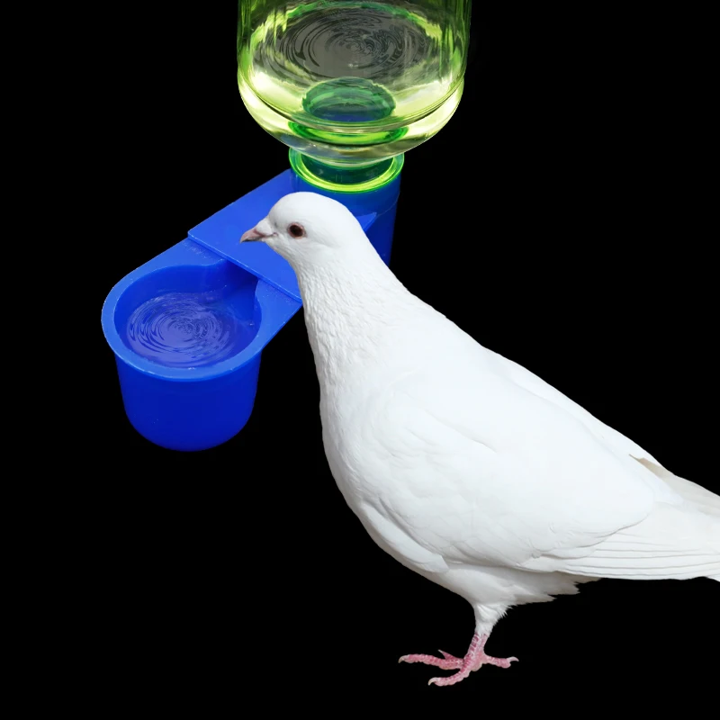 5/10/20Pcs Bird Quail Drinker Cups Water Bottle Cup Cat Chicken Pigeon Parrot Hamster Double Nozzle Water Guide For Bird Tools